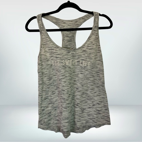 Lululemon Heathered Racerback Tank Top “The Sweat Life”, size 6 - Picture 1 of 5